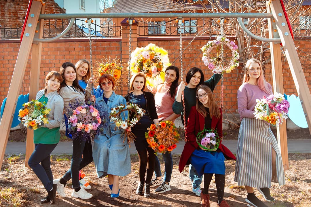 Флористы выпускники  Kazan Flower School